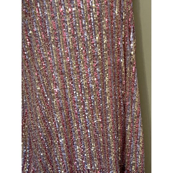 Julia Jordan Multicolor Sequin Shift Dress Sz 8 Event Paty NYE Coquette - Picture 8 of 13